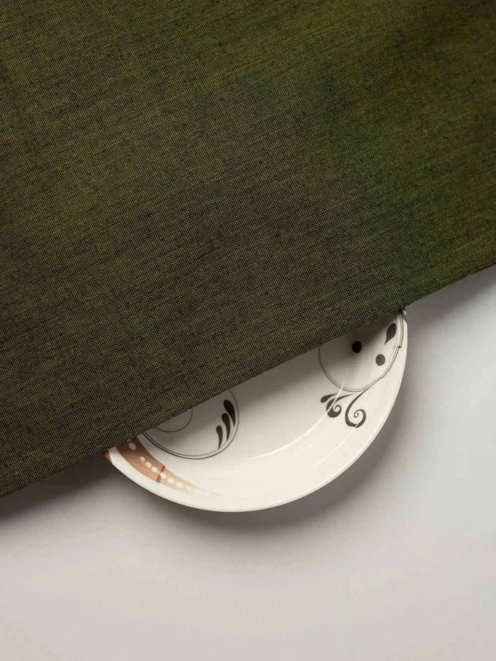 Green Color Traditional Pattern Khadi Fabric