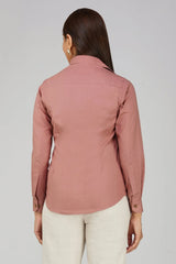 Women's Khadi Shirt Dusky Rose Pink