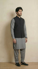 Black Signature Nehru Fit Jacket | 100% Woolen