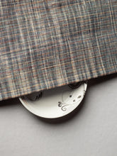 Bluish Gray Traditional Pattern Pure Khadi Fabric