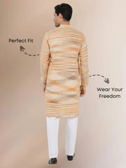 Wheat Colour Traditional Khadi Cotton Kurta