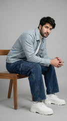 Men’s Grey Classic Wool Overshirt