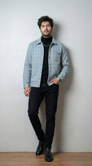Men’s Grey Classic Wool Overshirt