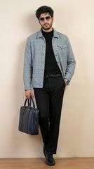 Men’s Grey Classic Wool Overshirt