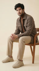 Men’s Brown Classic Wool Overshirt