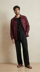 Men’s Wine Classic Wool Overshirt