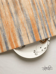 Golden Color Traditional Pattern Khadi Fabric (86 Centimeter Width)