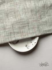 Sea Green fabulous Self Pattern Khadi Fabric