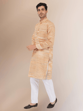 Wheat Colour Traditional Khadi Cotton Kurta