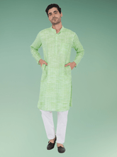 Green Khadi Kurta