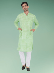 Green Khadi Kurta