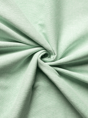 Small Plain Line White & Green Traditional Khadi Fabric