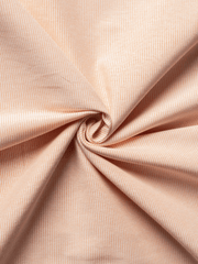 Small Plain Line White & Orange Traditional Khadi Fabric