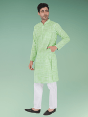 Green Khadi Kurta