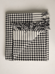 Hand Woven Khadi Blankets, Khes, Throw - All Season - Black
