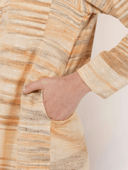 Wheat Colour Traditional Khadi Cotton Kurta