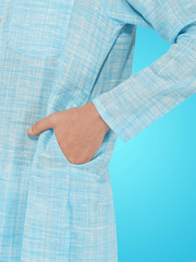 Light Blue Khadi Kurta