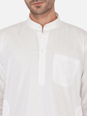 White Khadi Cotton Kurta