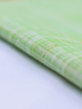 Green Color Self Pattern Traditional Cotton Khadi Fabric (34 Inch Width)