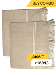 HAND WOVEN KHADI KHES, BLANKETS, THROW IN LIGHT BROWN COLOR- ALL WEATHER