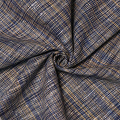 Khadi Kurta Pajama Fabric Combo Set - Unstitched Blue Traditional Khadi