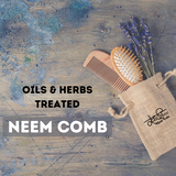 Wooden Neem comb - Oils & Herbs Treated Organic wooden comb