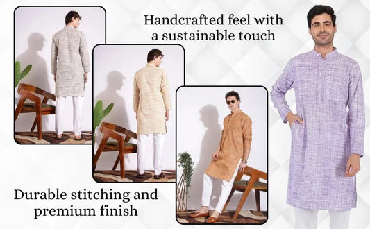 Stay Cool & Stylish This Summer with Khadi Kurtas for Men
