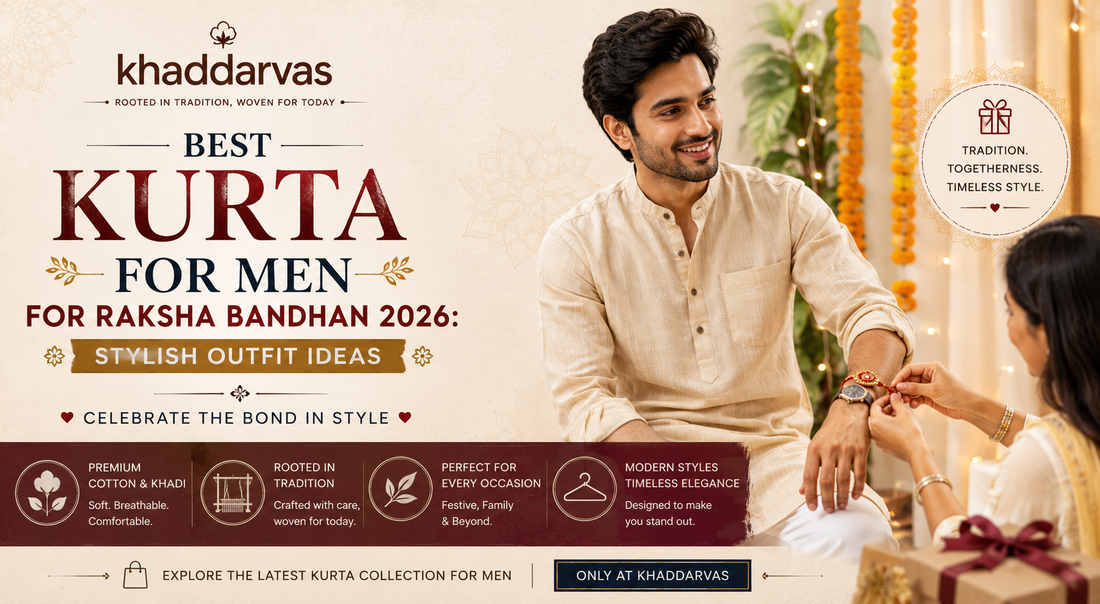 Best Kurta for Men for Raksha Bandhan 2026: Stylish Outfit Ideas | Khaddarvas