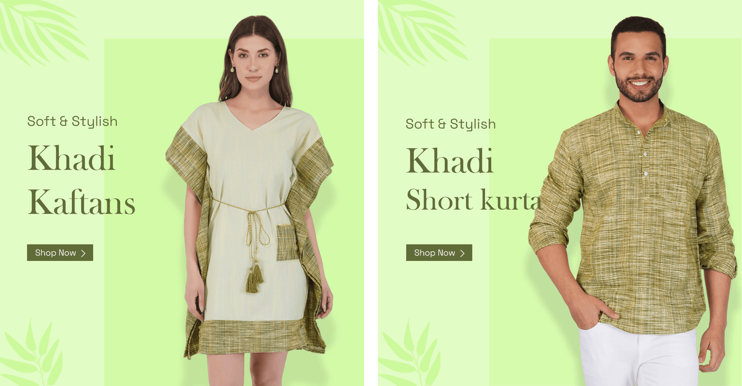 Khadi Kaftans For Women | Khadi Kurti | Khadi Joggers - Khadi Sadan