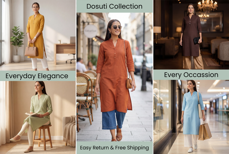 Long Kurtis Collection - Handwoven Khadi Ethnic Wear