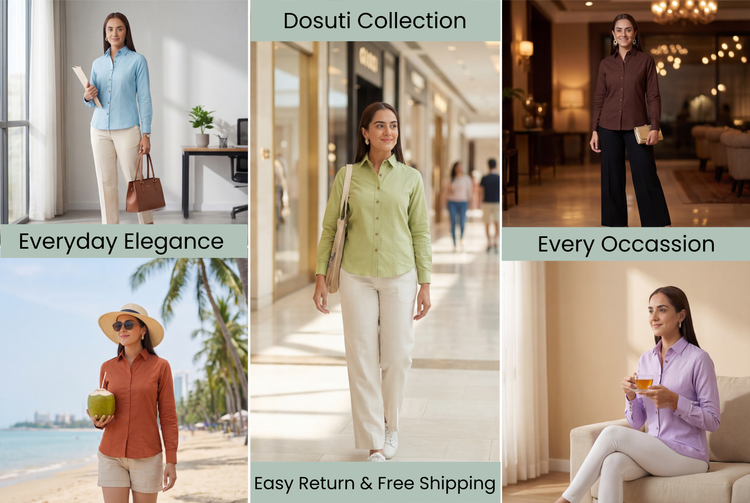 Women Khadi Shirts - Handwoven Casual Wear