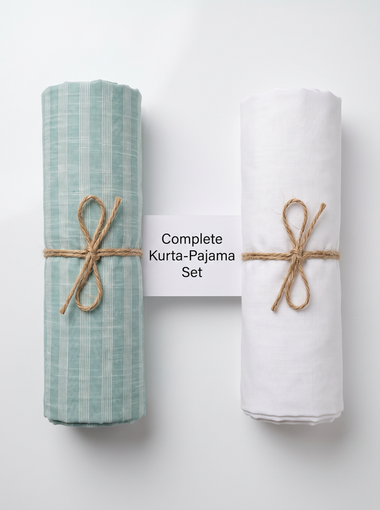 Premium Khadi Cotton Fabric Combo Set- 5.5M