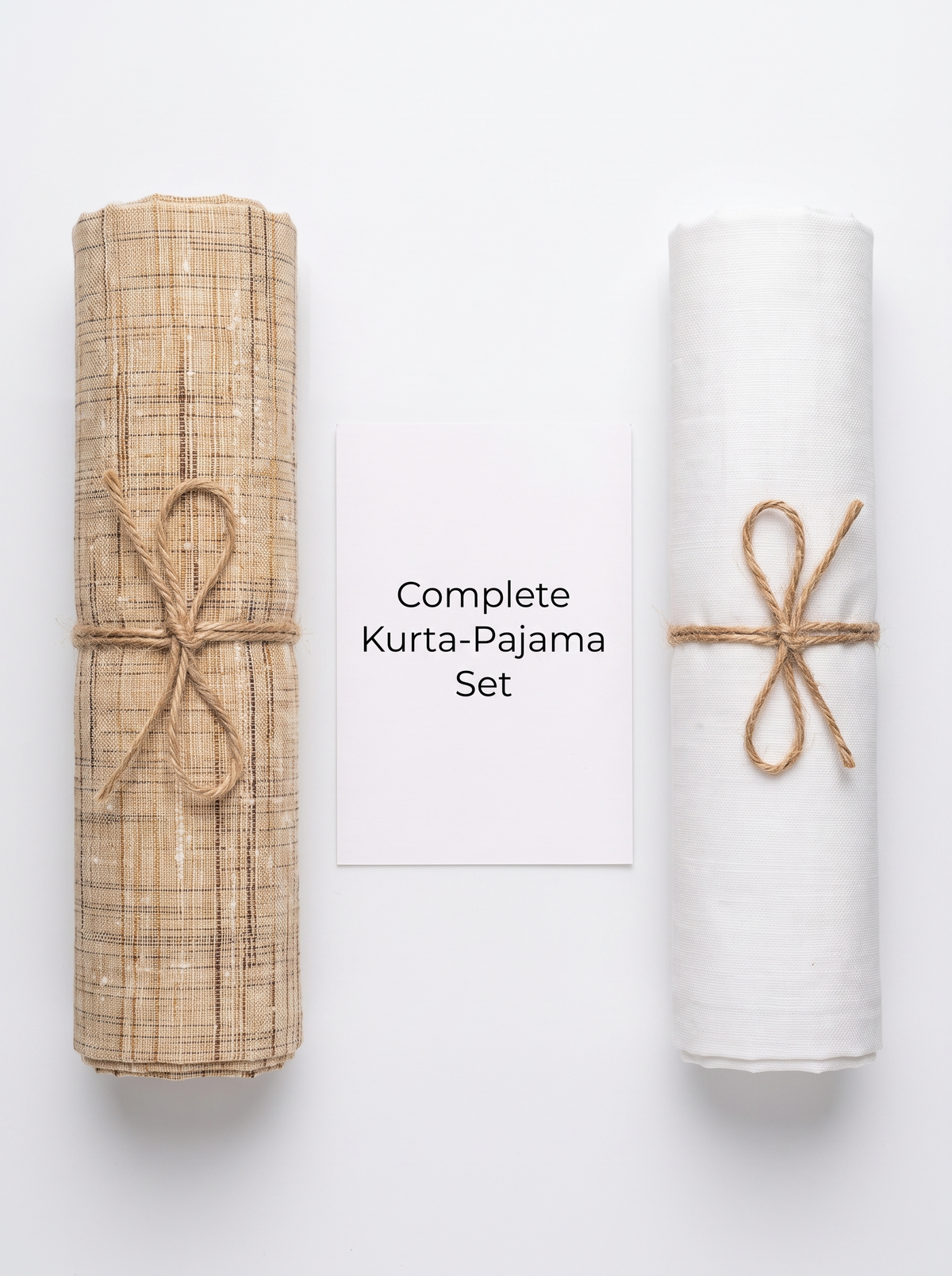 Elegant Handwoven Khadi Fabric Combo Set- 5.5M