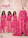 Rani Gulab Buta Block Print | 3-Piece Unstitched Suit Set
