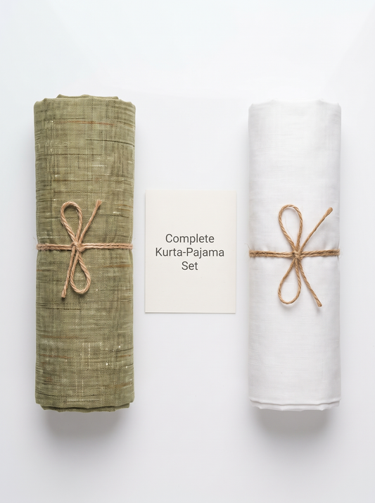 Natural Khadi Fabric Combo Set- 5.5M