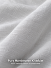 Pure White Khaddar Cotton Fabric