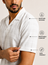 Khaddarvas Premium Woven Cuban Collar Polo Shirt
