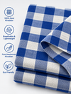 Authentic Blue Checked Khaddar Cotton Fabric