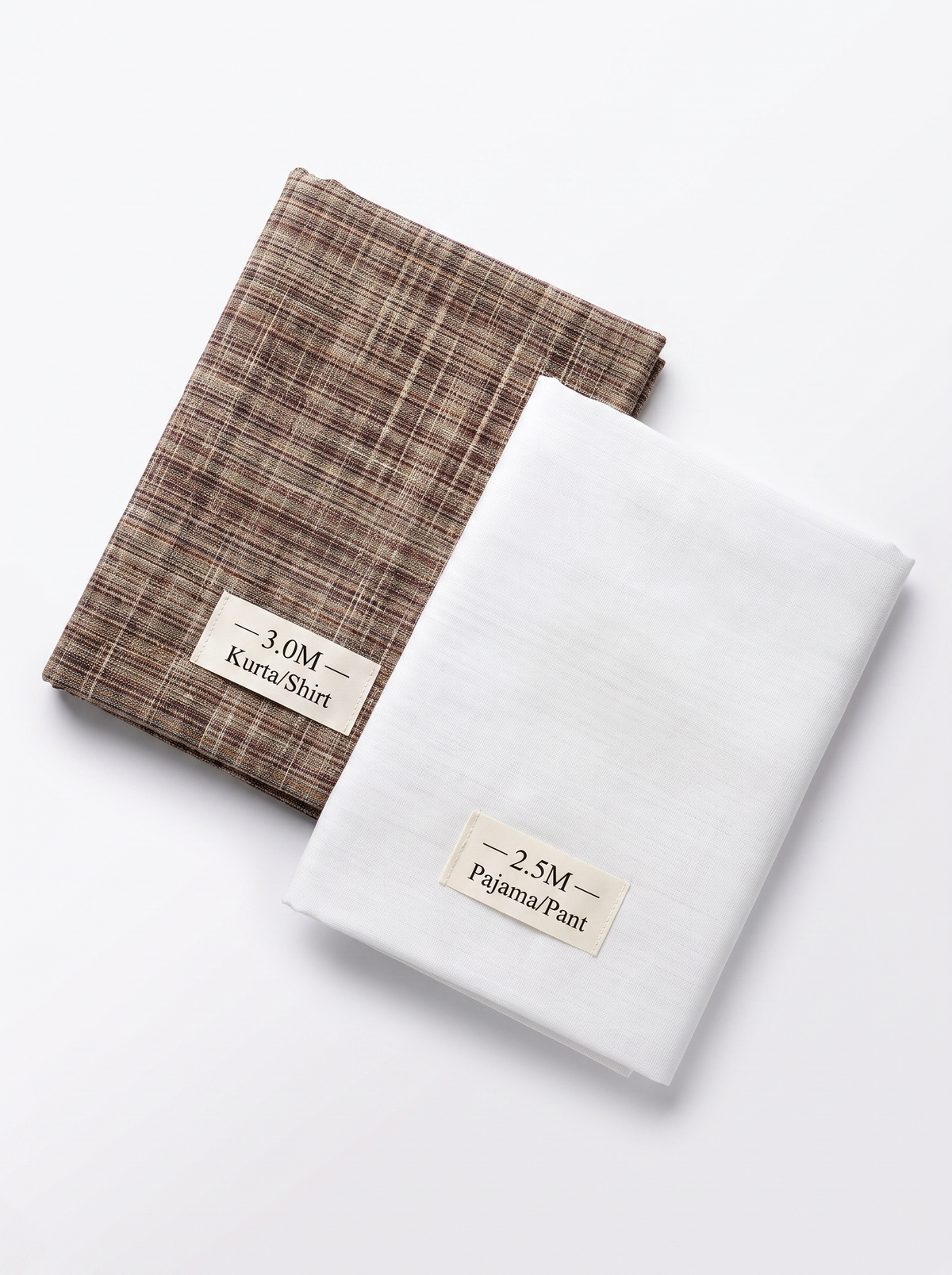 Natural Handwoven Khadi Fabric Combo Set- 5.5M