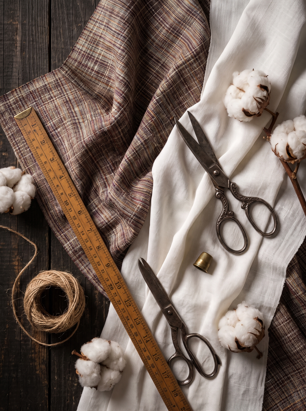 Natural Handwoven Khadi Fabric Combo Set- 5.5M