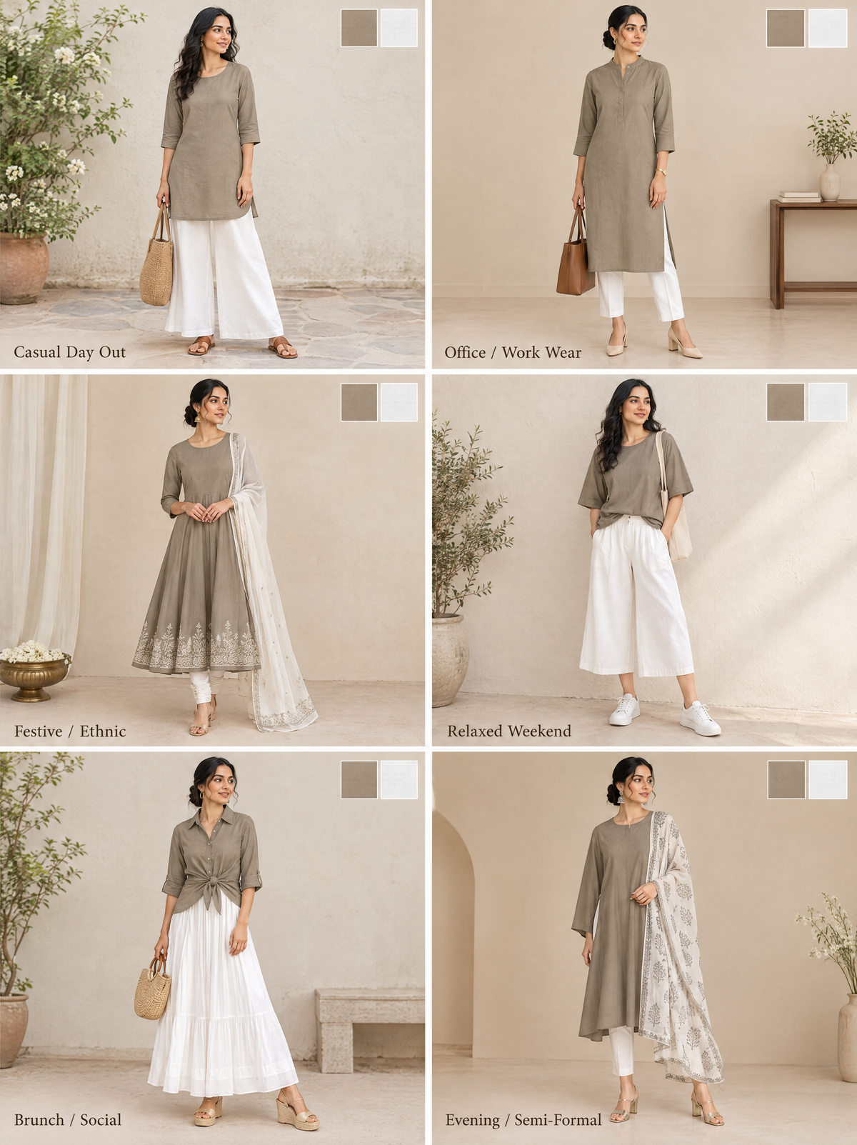Complete Khadi Fabric Combo - 3.25M | Combo - 167