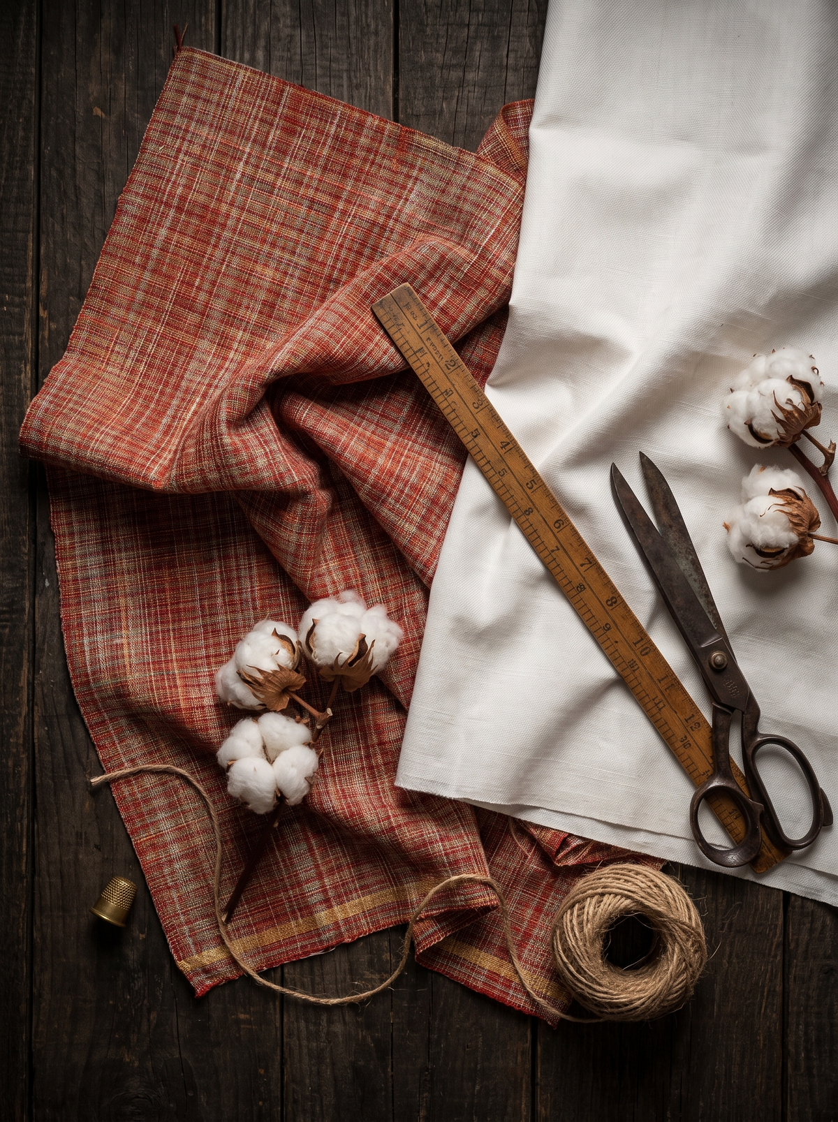 Designer Handwoven Khadi Fabric Combo Set- 5.5M