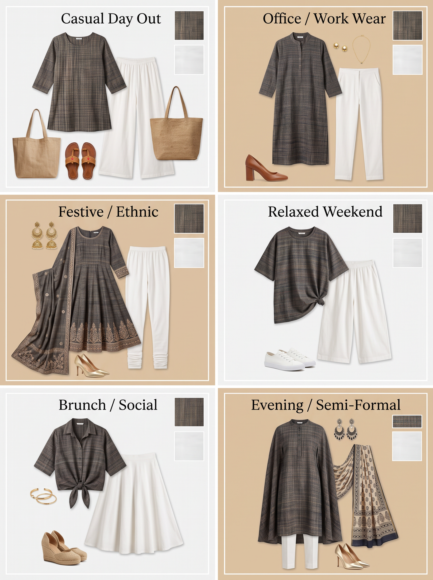 Premium Khadi Fabric Combo Set- 5.5M