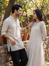Textured Khadi Cotton Stripe Fabric