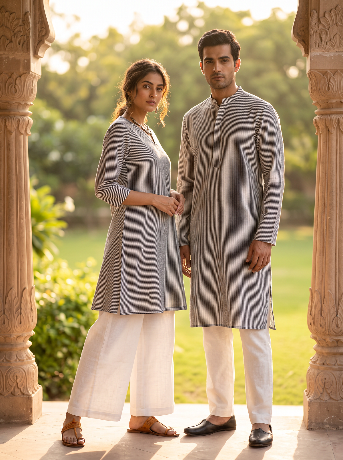 Elegant Cotton Khadi Fabric Combo Set- 5.5M