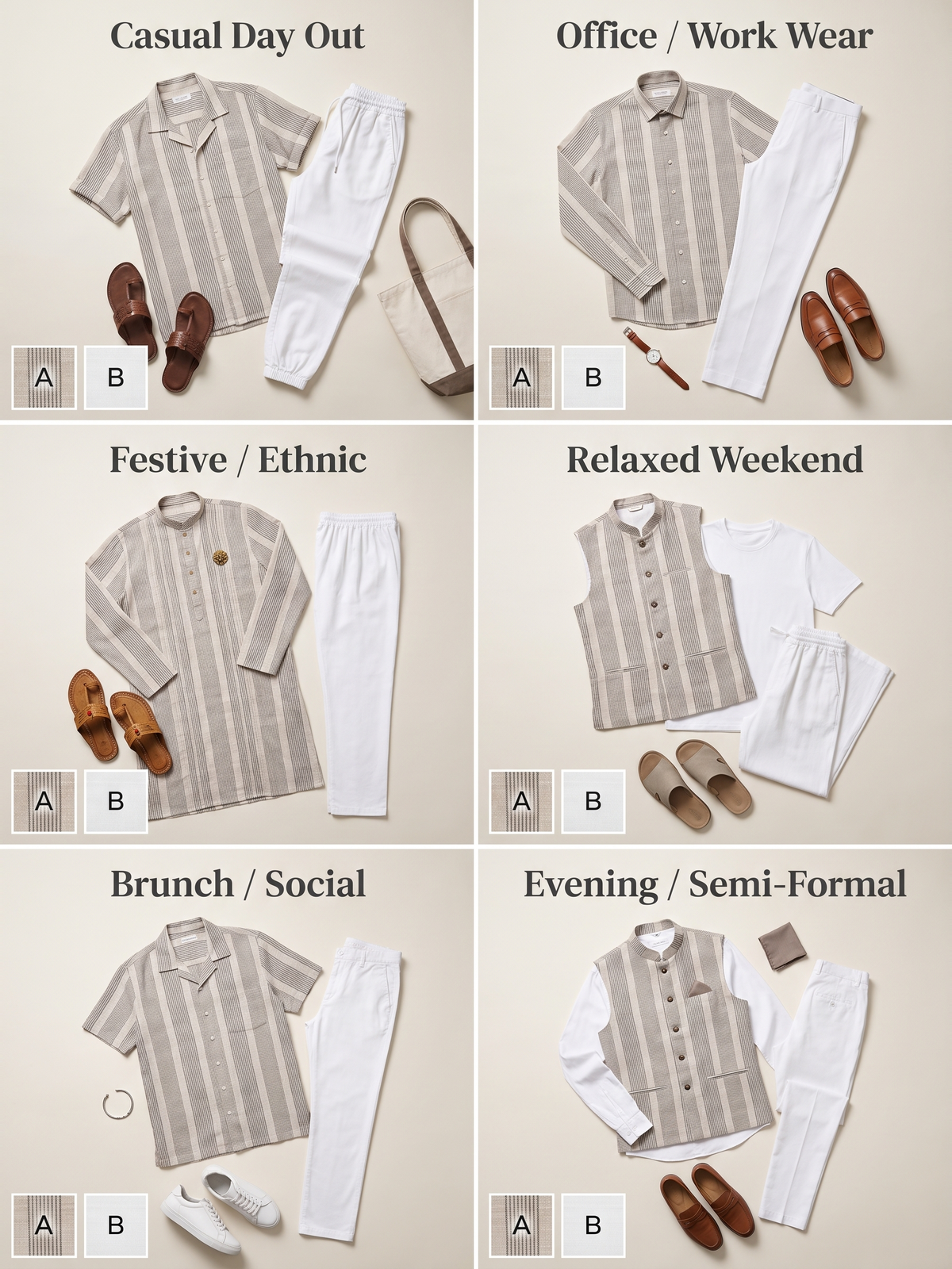 Signature Khadi Fabric Combo - 4.8M