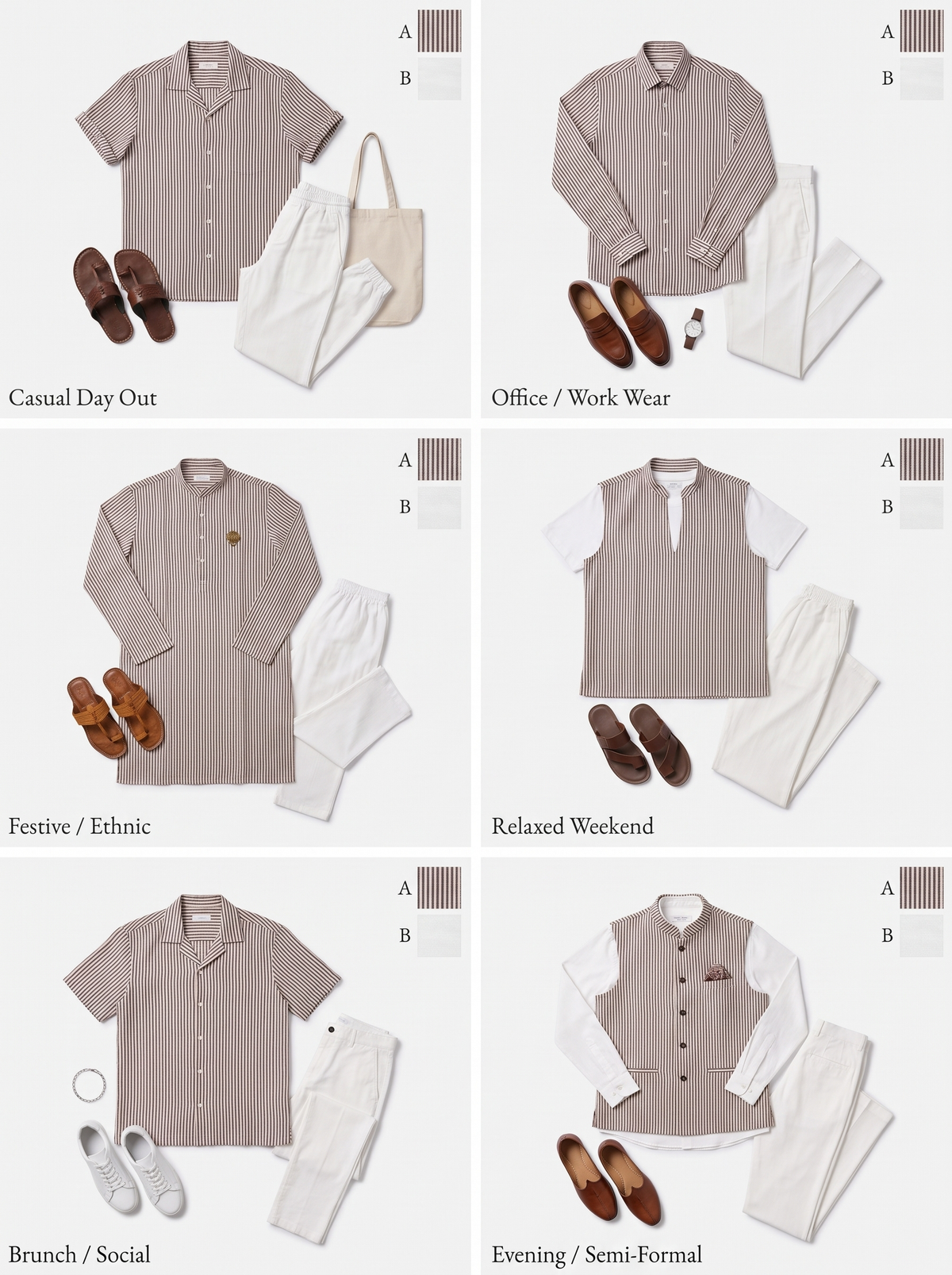 Naturally Textured Khadi Combo - 4.5M