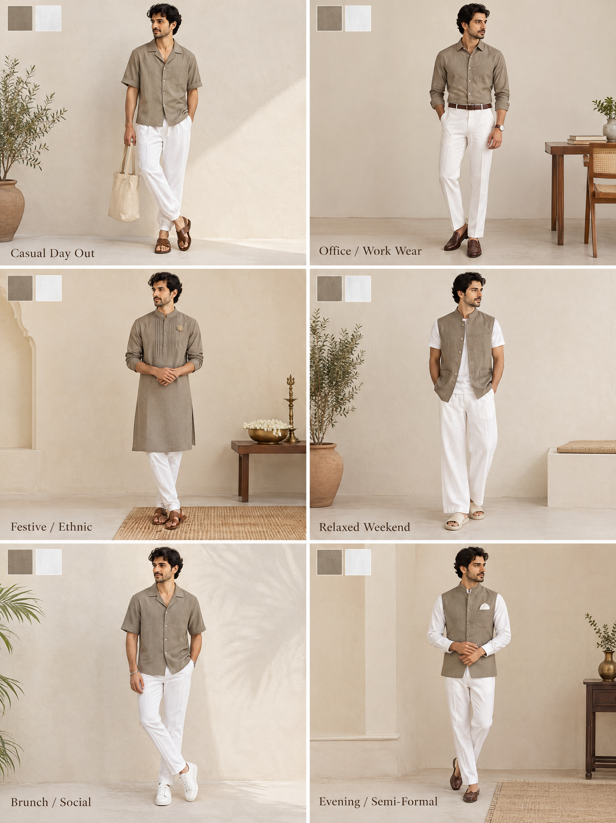 Complete Khadi Fabric Combo - 3.25M | Combo - 167