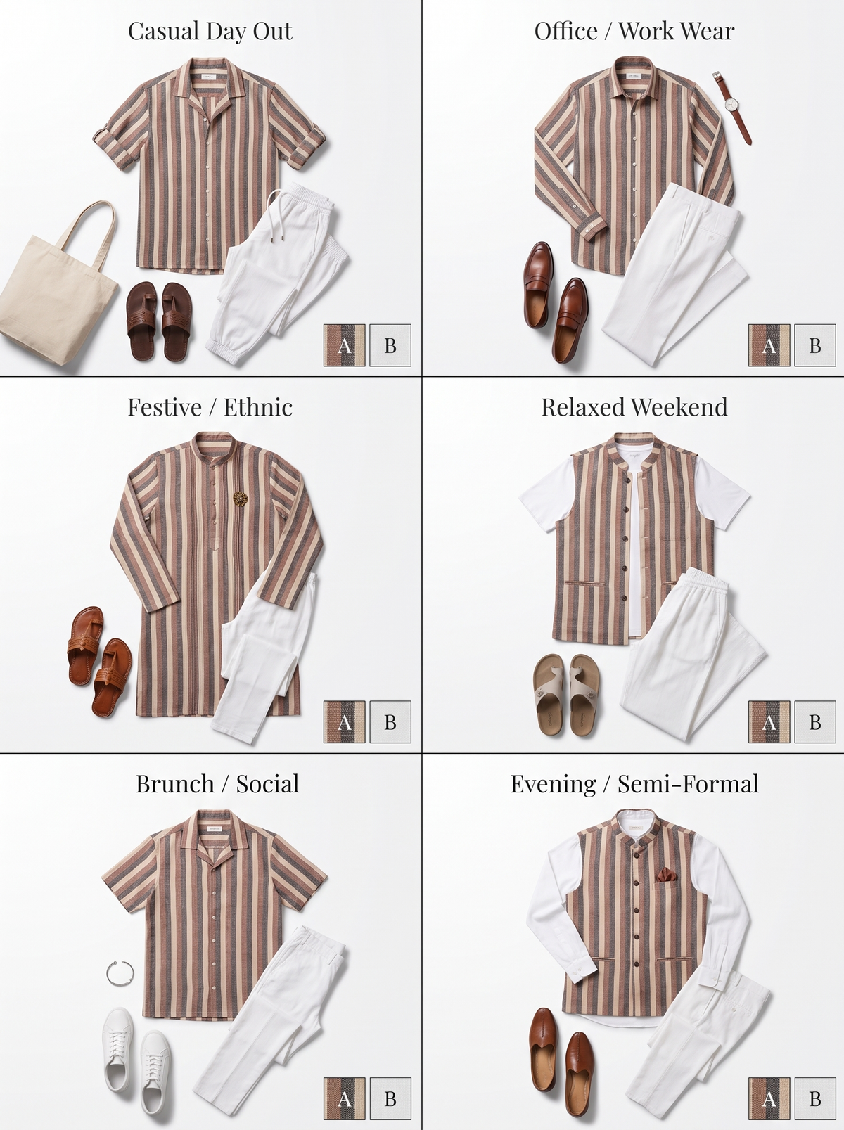 Essential Khadi Fabric Combo - 4.5M