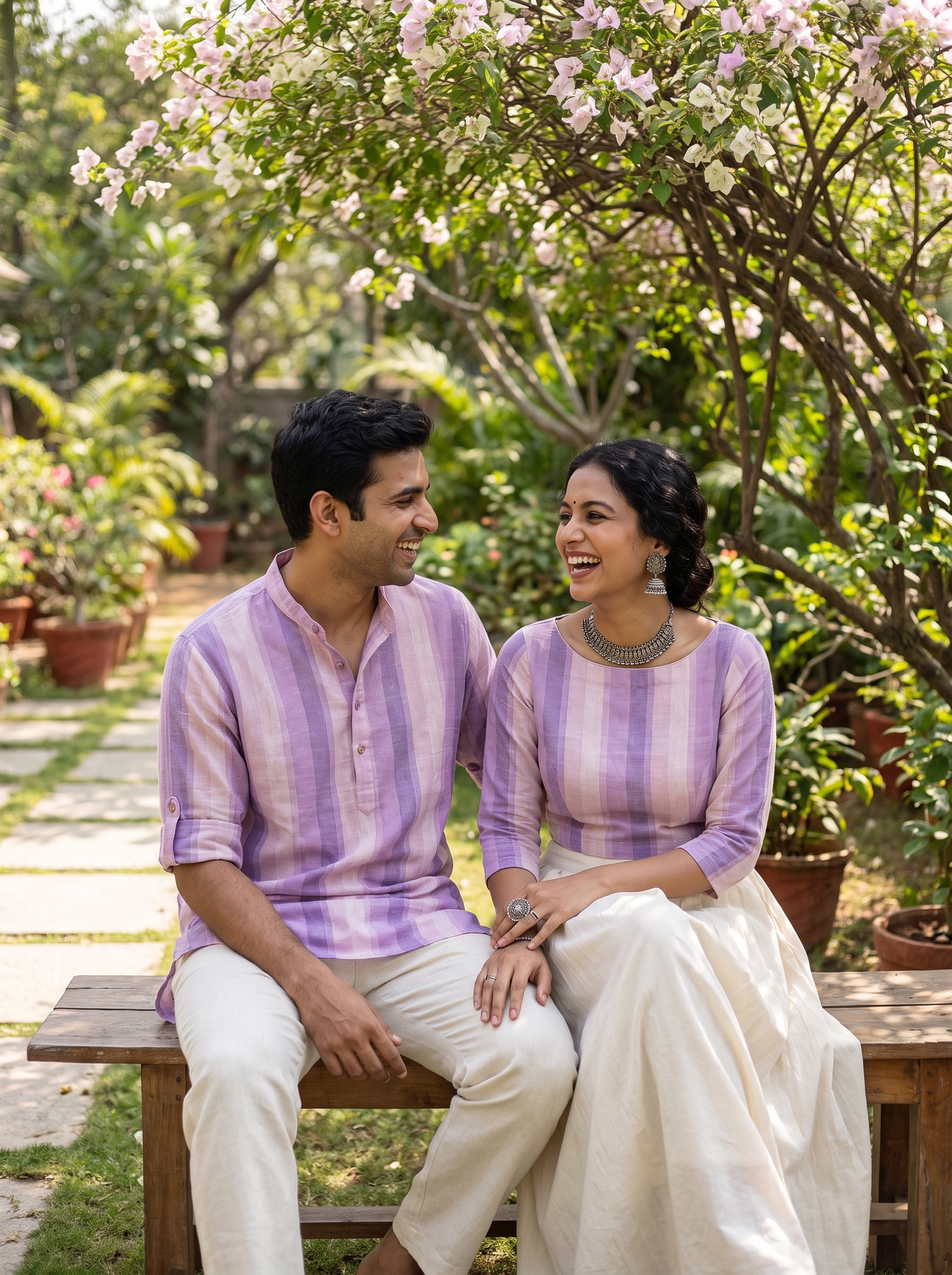 Handwoven Striped Khadi Fabric